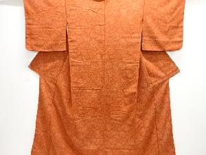 大正ロマン　花尽くし模様織り出しお召着物